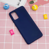 For Samsung A01/ A11/A21/A41/A51/A71/A81/A91 Mobile Phone Case Lovely Candy Color Matte TPU Anti-scratch Non-slip Protective Cover Back Case 7 royal blue