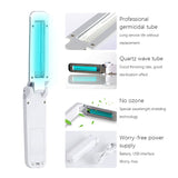 USB Portable UVC Disinfection Stick Sterilization Lamp Germicidal Light for Personal Hygiene Travel  white