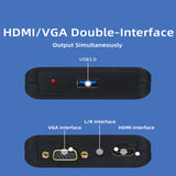 USB 3.0 to for HDMI + VGA HD Display Adapter Support for MAC Windows System black