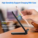 Qi Wireless Fast Charger Charging Pad Stand Dock for Samsung Galaxy S8+ iPhone X 8  white