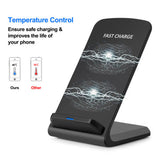 Qi Wireless Fast Charger Charging Pad Stand Dock for Samsung Galaxy S8+ iPhone X 8  white
