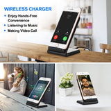Qi Wireless Fast Charger Charging Pad Stand Dock for Samsung Galaxy S8+ iPhone X 8  black