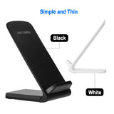 Qi Wireless Fast Charger Charging Pad Stand Dock for Samsung Galaxy S8+ iPhone X 8  black