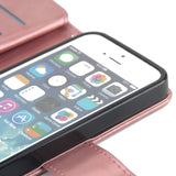 For iPhone 5/5S/SE PU Cell Phone Case Protective Leather Cover with Buckle & 9 Card Position & Lanyard & Bracket Mint color