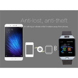 DZ09 Smart Watch Bluetooth Positioning Mobile Phone Card Pedometer Anti-Lost Wearable Device white