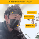 Full Face Dust-Proof Transparent Mask Anti-Droplet Kitchen Cooking Visor Shield Transparent_Approximately 25 * 20cm