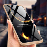 For Oppo Realme 3 pro Ultra Slim PC Back Cover Non-slip Shockproof 360 Degree Full Protective Case gold