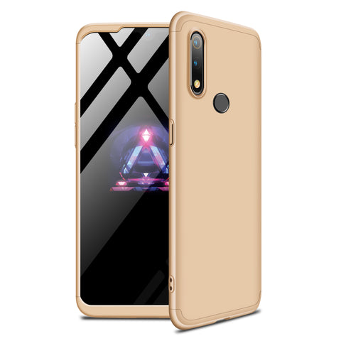 For Oppo Realme 3 pro Ultra Slim PC Back Cover Non-slip Shockproof 360 Degree Full Protective Case gold