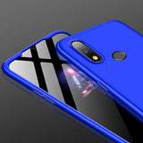 For Oppo Realme 3 pro Ultra Slim PC Back Cover Non-slip Shockproof 360 Degree Full Protective Case blue