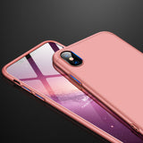For Redmi 7A Ultra Slim PC Back Cover Non-slip Shockproof 360 Degree Full Protective Case Rose gold