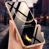 For Redmi 7A Ultra Slim PC Back Cover Non-slip Shockproof 360 Degree Full Protective Case gold