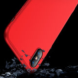 For Redmi 7A Ultra Slim PC Back Cover Non-slip Shockproof 360 Degree Full Protective Case red