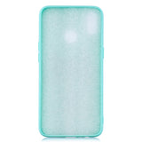 For OPPO Realme 3 Cartoon Lovely Coloured Painted Soft TPU Back Cover Non-slip Shockproof Full Protective Case with Lanyard Light blue