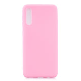 For Samsung A50 Lovely Candy Color Matte TPU Anti-scratch Non-slip Protective Cover Back Case dark pink