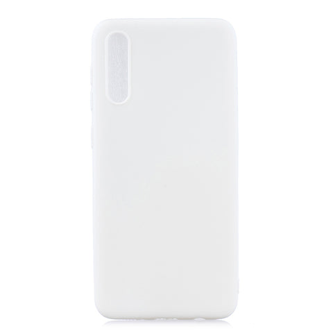 For Samsung A50 Lovely Candy Color Matte TPU Anti-scratch Non-slip Protective Cover Back Case white