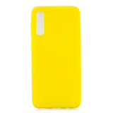 For Samsung A50 Lovely Candy Color Matte TPU Anti-scratch Non-slip Protective Cover Back Case yellow