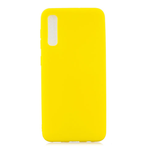 For Samsung A50 Lovely Candy Color Matte TPU Anti-scratch Non-slip Protective Cover Back Case yellow