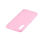 For Samsung A50 Lovely Candy Color Matte TPU Anti-scratch Non-slip Protective Cover Back Case dark pink