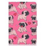 For Samsung T510/T515 Laptop Protective Case with Front Snap Cute Cartoon Color Painted Smart Stay PU Cover  Purple quicksand