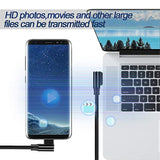 L Shaped Angle Head Type-C Fast Charging Cable Data Transmission Cable 1m for Phone blue