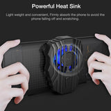 Mini Radiator Cold Wind Handle Fan For PUGB Mobile Phone Cooler Controller LED Light Cooling black