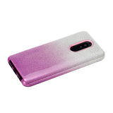 For XIAOMI CC9E/A3/10/10 PRO/K20/K20 pro Phone Case Gradient Color Glitter Powder Phone Cover with Airbag Bracket purple