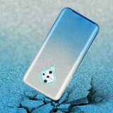 For VIVO Y91/Y93/Y95 with hole/V17/S1 Pro/Y95 Phone Case Gradient Color Glitter Powder Phone Cover with Airbag Bracket blue