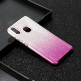 For VIVO Y91/Y93/Y95 with hole/V17/S1 Pro/Y95 Phone Case Gradient Color Glitter Powder Phone Cover with Airbag Bracket purple
