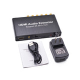 HDMI Audio Extractor Stereo Audio Converter Support 1080P 4K  Black European regulations