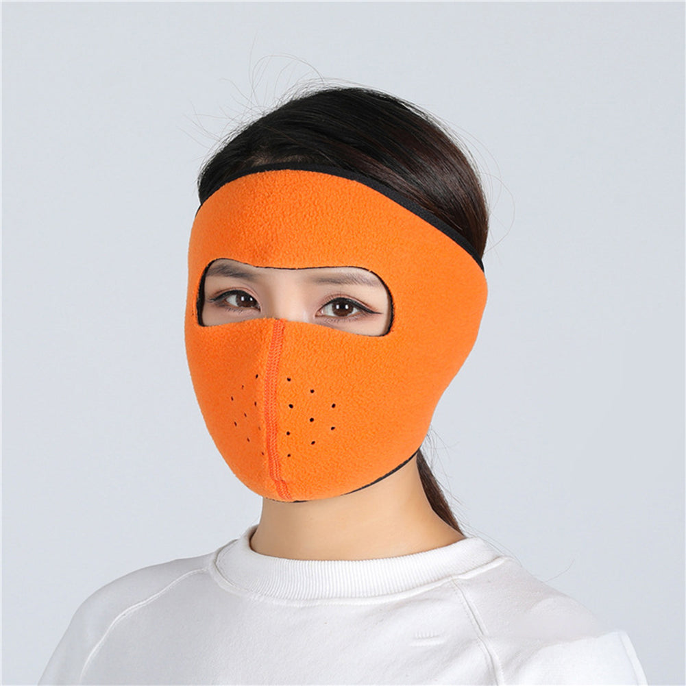 Motorcycle Cycling Ski Cold Winter Cold-proof Ear Warmer Sports Half Face Mask Orange_free size