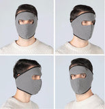 Motorcycle Cycling Ski Cold Winter Cold-proof Ear Warmer Sports Half Face Mask Light gray_free size