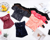 Men Women Winter Warm Coral Fleece Windproof Ear Protection Mask Letter navy