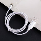 Three Colors Lighting Streamer Magnetic Suction Data Cable 360 Degree Magnetic Suction Data Line Android + typeC + Apple connector 3 in 1