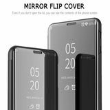 For Samsung Galaxy S10/S10 Plus/S10E Smart Leather Flip Mirror 360 Phone Case Cover blue