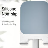 Mobile Phone Holder Stand Cell Phone Tablet Universal Desk Holder for iPhone X 8 7 Samsung Desktop Phone Holder Accessories Silver