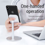 Mobile Phone Holder Stand Cell Phone Tablet Universal Desk Holder for iPhone X 8 7 Samsung Desktop Phone Holder Accessories Silver