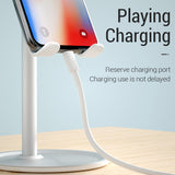 Mobile Phone Holder Stand Cell Phone Tablet Universal Desk Holder for iPhone X 8 7 Samsung Desktop Phone Holder Accessories Silver