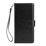 For Samsung Note 9 PU Full Protective Cover with 9 Card Slot Lanyard Bracket Buckle Rose gold