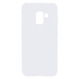 for Samsung A8 2018 Lovely Candy Color Matte TPU Anti-scratch Non-slip Protective Cover Back Case white