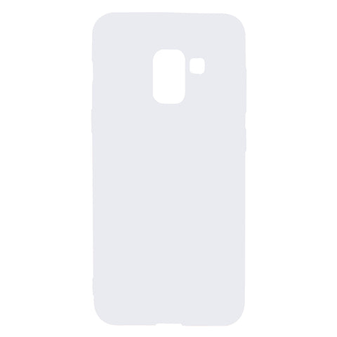 for Samsung A8 2018 Lovely Candy Color Matte TPU Anti-scratch Non-slip Protective Cover Back Case white
