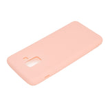 for Samsung A8 2018 Lovely Candy Color Matte TPU Anti-scratch Non-slip Protective Cover Back Case Light pink