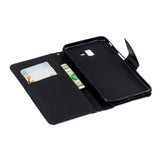 For Samsung J4 Plus/J6 Plus Cartoon Phone Shell Delicate Smartphone Case PU Leather Overall Protective Wallet Design Black white cat
