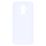 for Samsung A6 plus 2018 Lovely Candy Color Matte TPU Anti-scratch Non-slip Protective Cover Back Case white