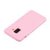 for Samsung A8 2018 Lovely Candy Color Matte TPU Anti-scratch Non-slip Protective Cover Back Case black
