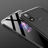For Oppo Realme 3 pro Ultra Slim PC Back Cover Non-slip Shockproof 360 Degree Full Protective Case Silver black silver
