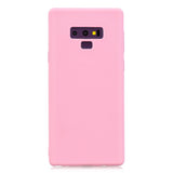 for Samsung NOTE 9 Cute Candy Color Matte TPU Anti-scratch Non-slip Protective Cover Back Case dark pink