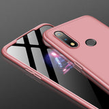 For Oppo Realme 3 pro Ultra Slim PC Back Cover Non-slip Shockproof 360 Degree Full Protective Case Rose gold
