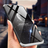 For Oppo Realme 3 pro Ultra Slim PC Back Cover Non-slip Shockproof 360 Degree Full Protective Case Silver black silver