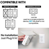Socket Shelf Multi-function Power Outlet Shelf with Usb Ports Storage Holder white_U.S. regulations