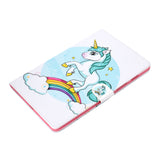 For Samsung T720/T725 Laptop Protective Cover Cartoon Color Painted Smart Stay PU Cover with Front Snap single horned horse